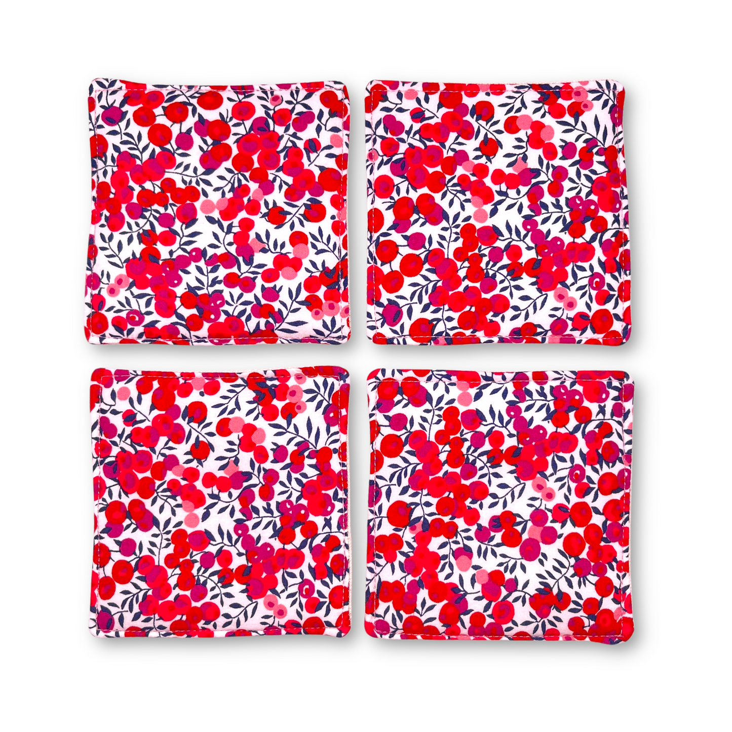Fabric Coasters (Set of 4) - Liberty Wiltshire Red