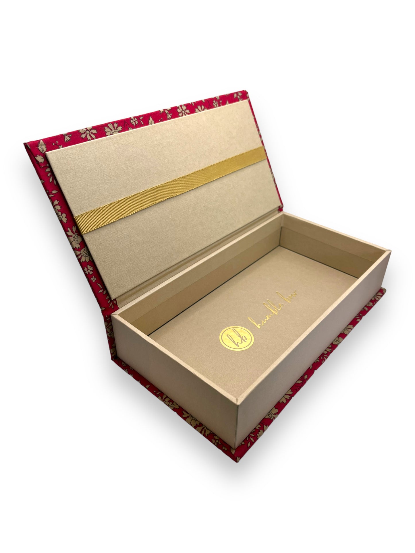 Fabric Wrapped Box - Liberty Capel Red