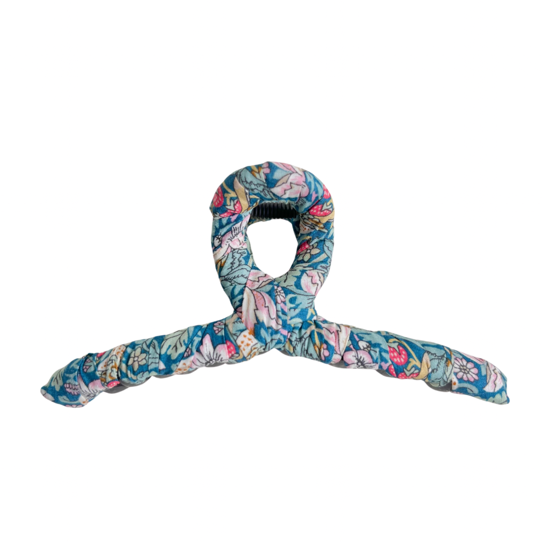 Loop Hair Claw - Liberty Strawberry Thief Teal