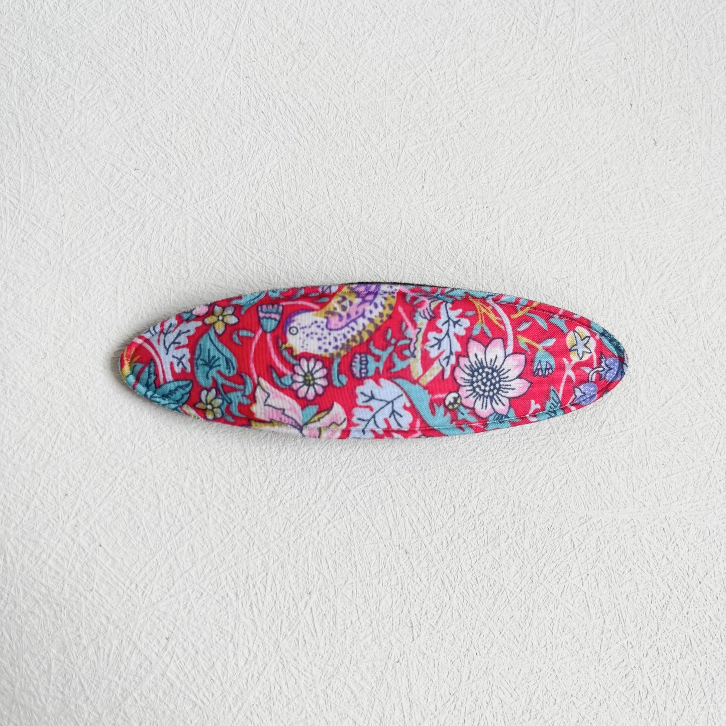Large Snap Hair Clip - Liberty Strawberry Thief Red
