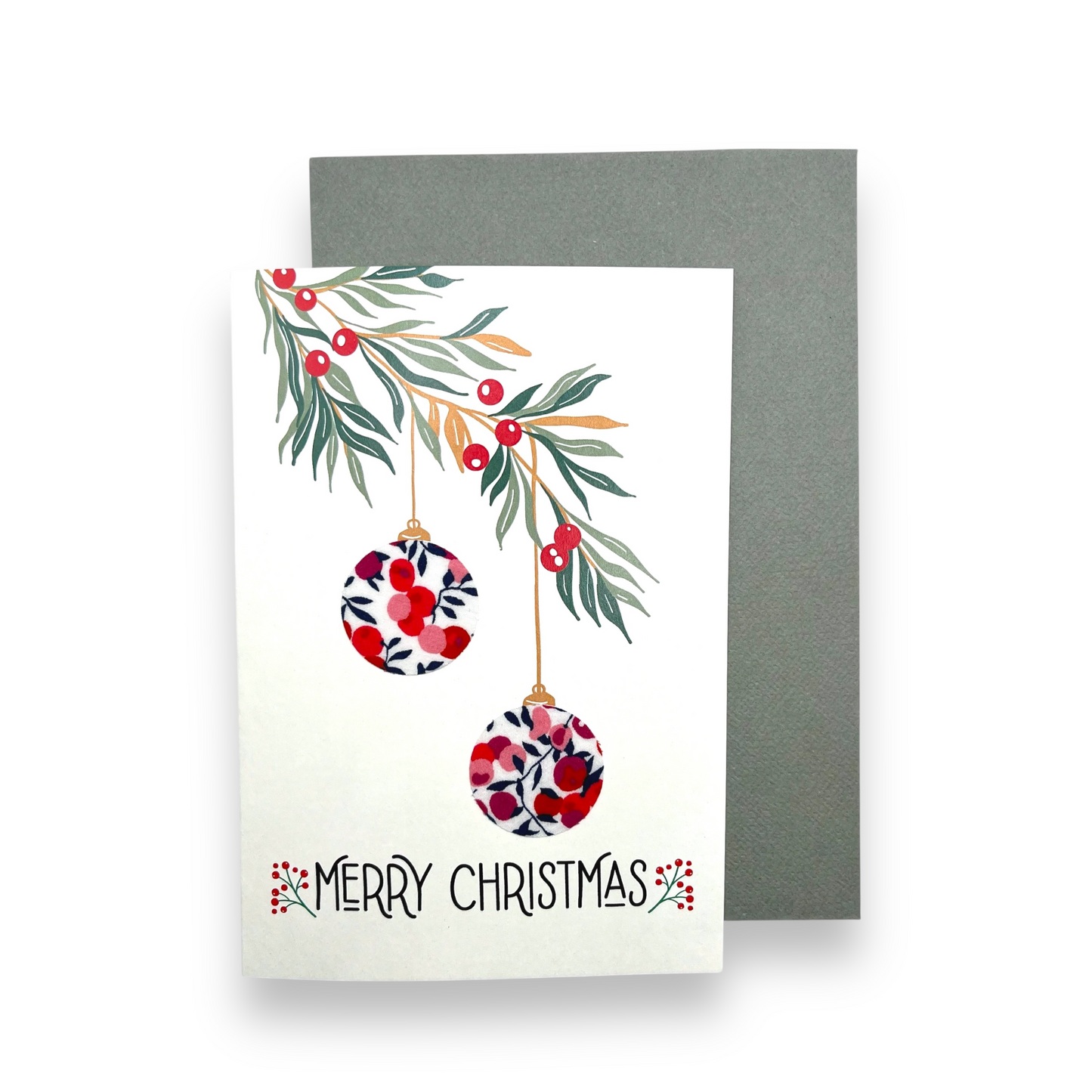 Greeting Card - Christmas Baubles