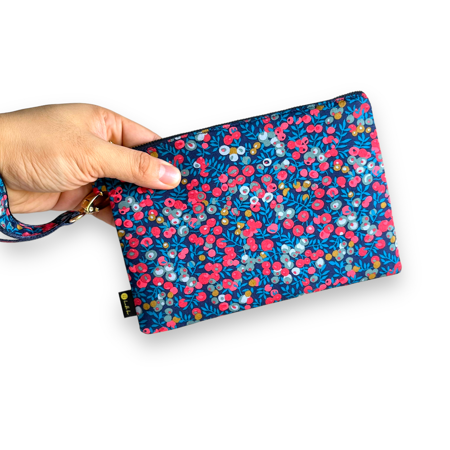 Wristlet Zip Pouch - Liberty Wiltshire Navy