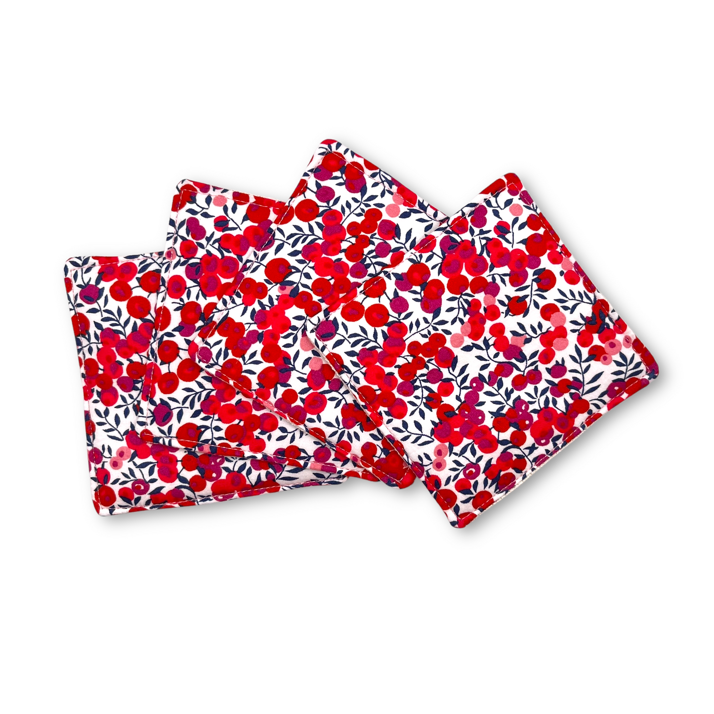Fabric Coasters (Set of 4) - Liberty Wiltshire Red