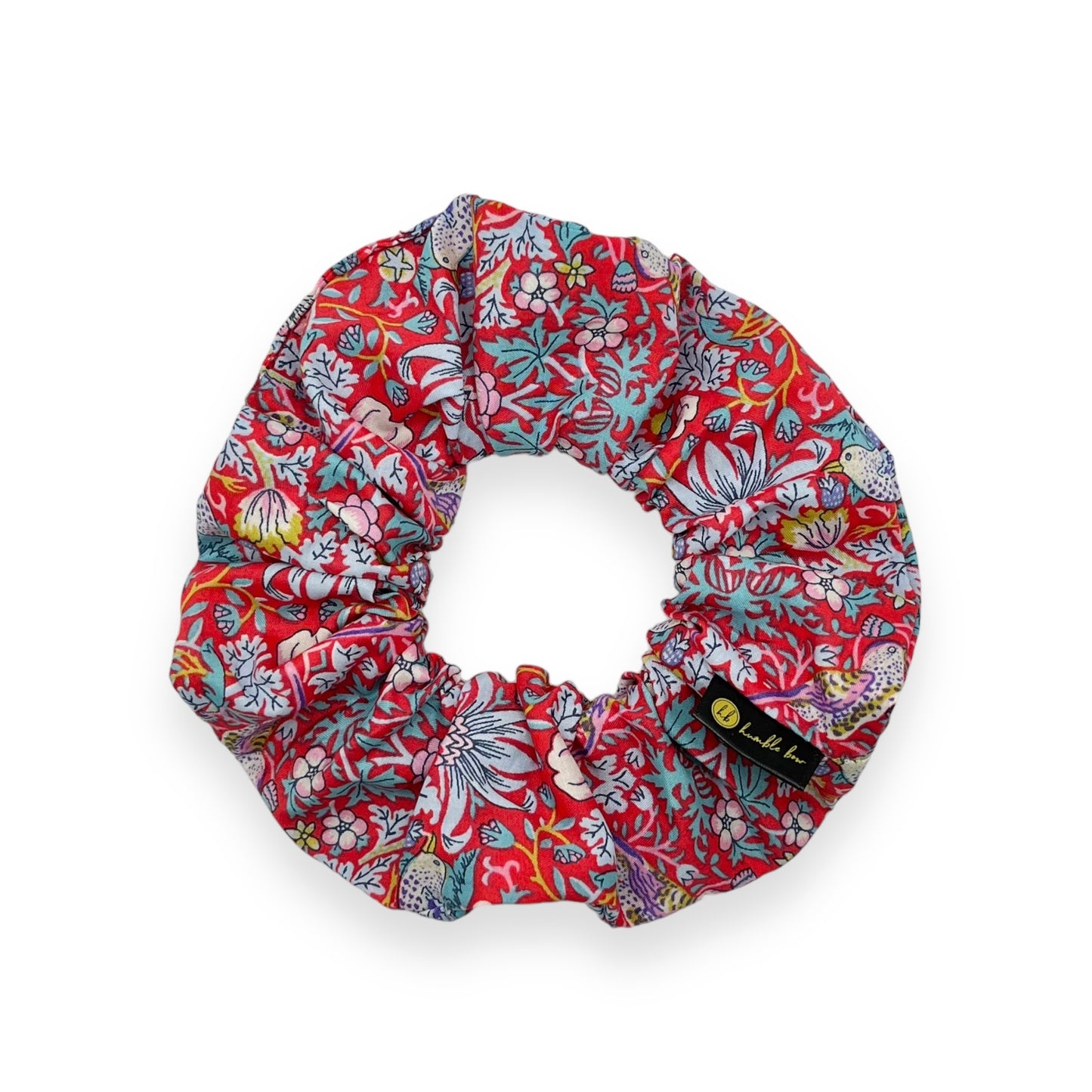 Scrunchie - Liberty Strawberry Thief Red