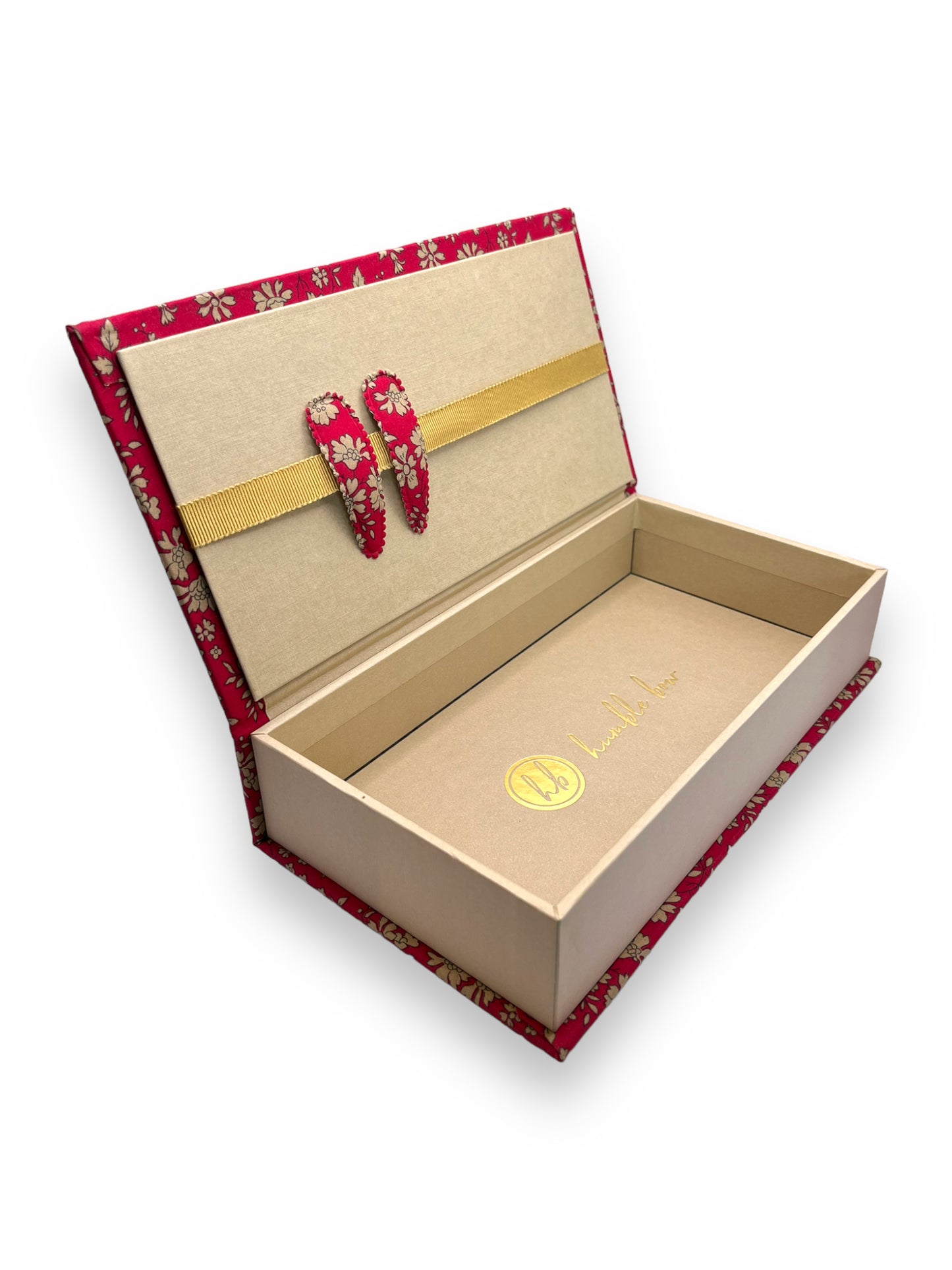 Fabric Wrapped Box - Liberty Capel Red