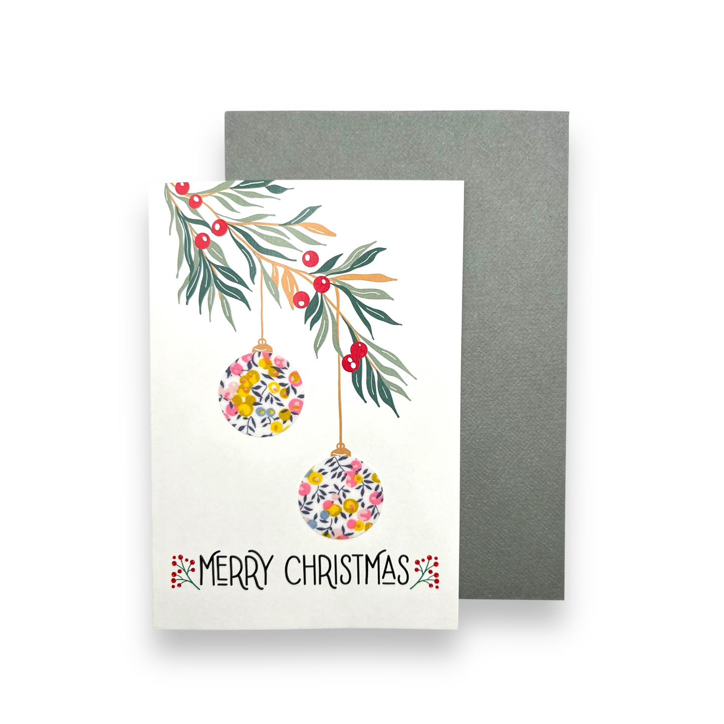 Greeting Card - Christmas Baubles