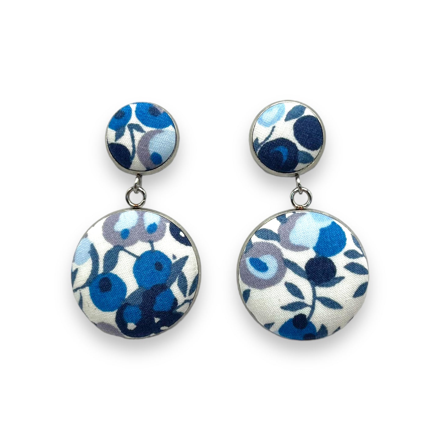Button Earrings - Liberty Wiltshire Royal