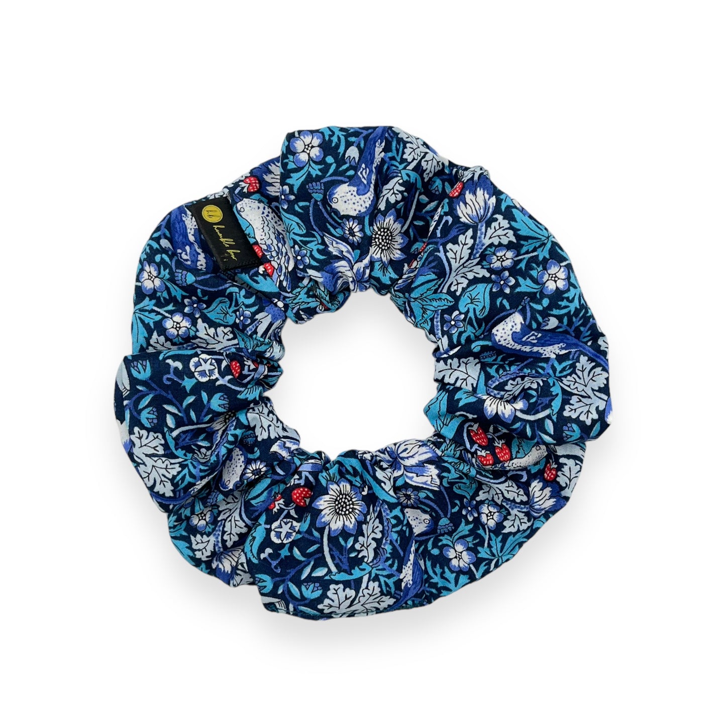 Scrunchie - Liberty Strawberry Thief Blue