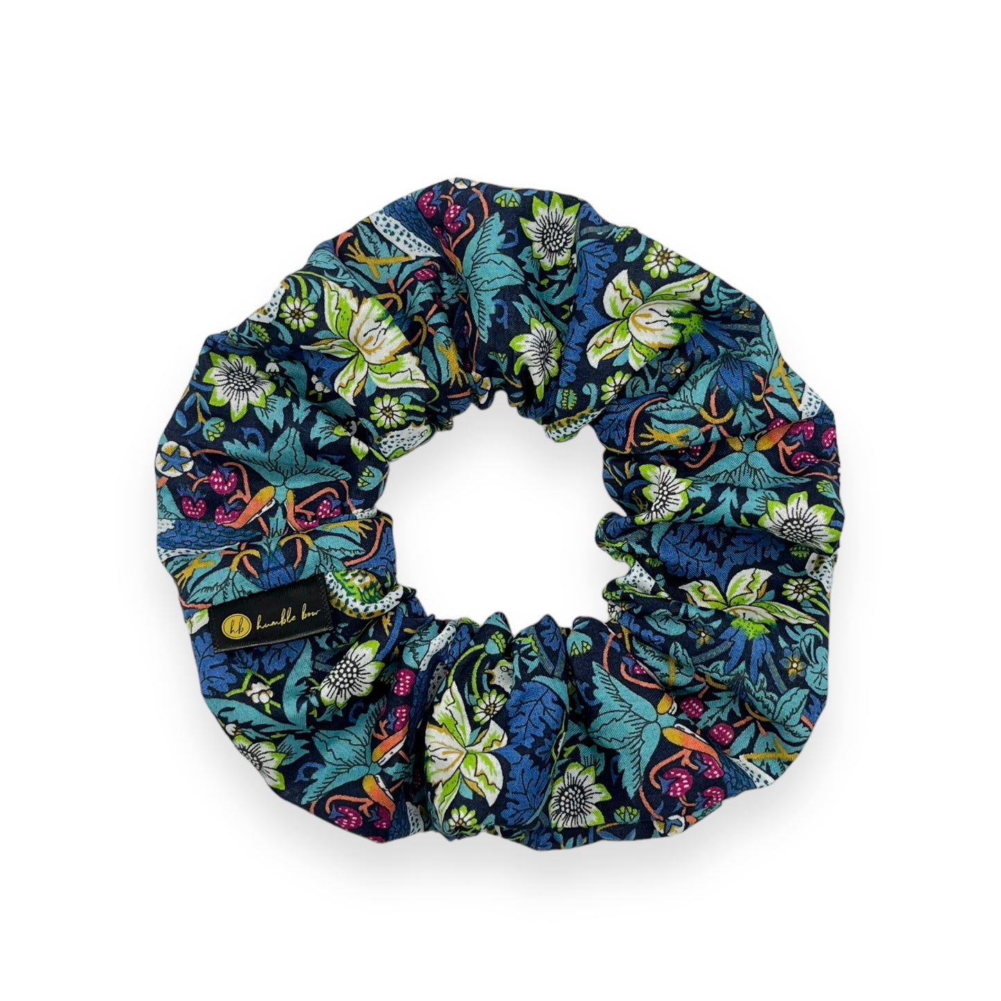 Scrunchie - Liberty Strawberry Thief Green