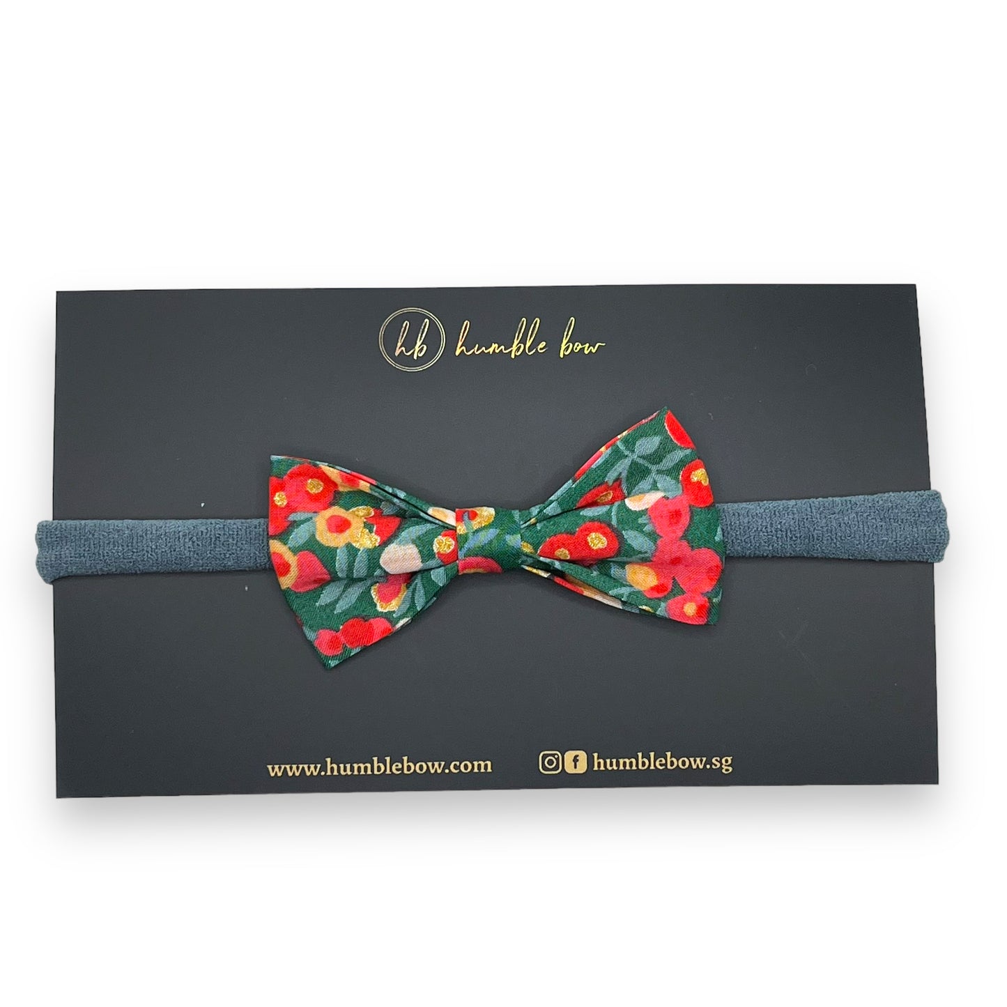 Baby Bow Headband - Liberty Wiltshire Green