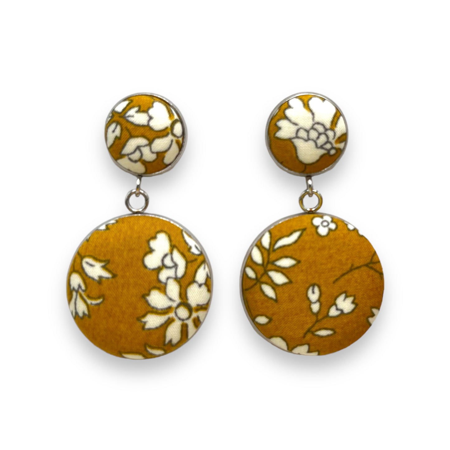 Button Earrings - Liberty Capel Gold