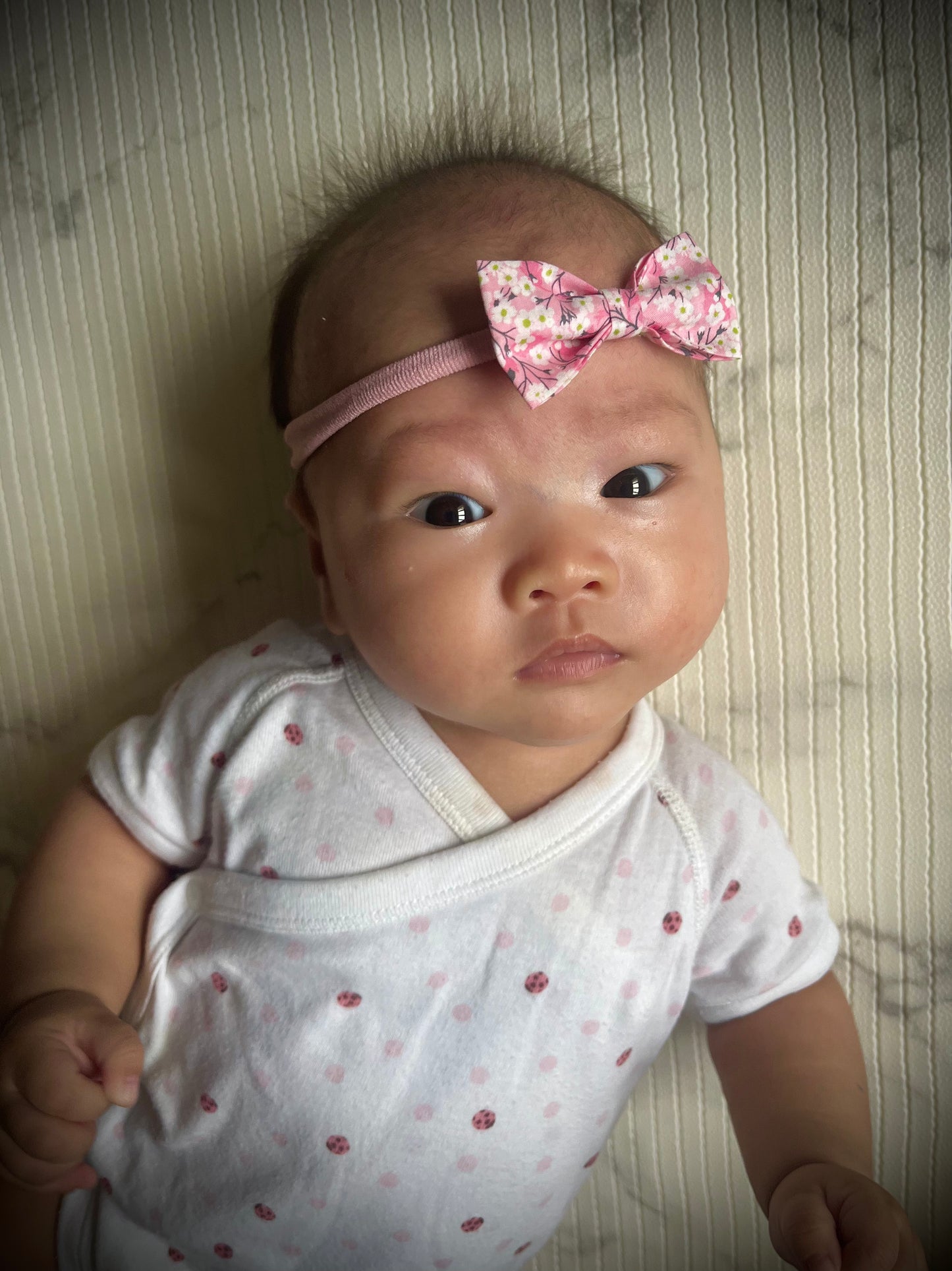 Baby Bow Headband - Liberty Mitsi Pink