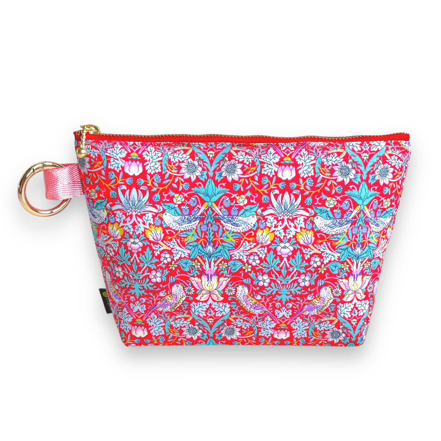 Cosmetic Pouch - Liberty Strawberry Thief Red