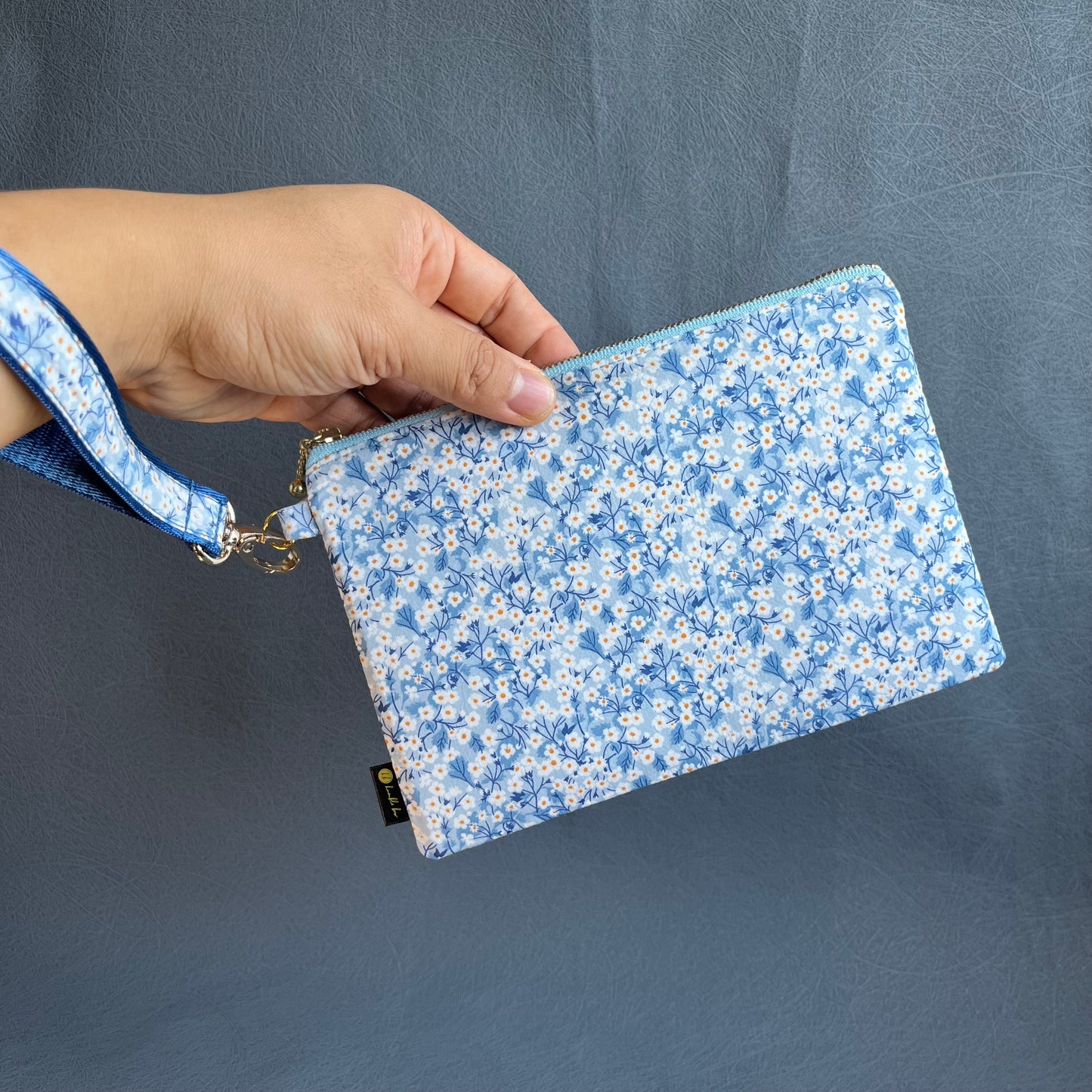 Wristlet Zip Pouch - Liberty Mitsi Blue