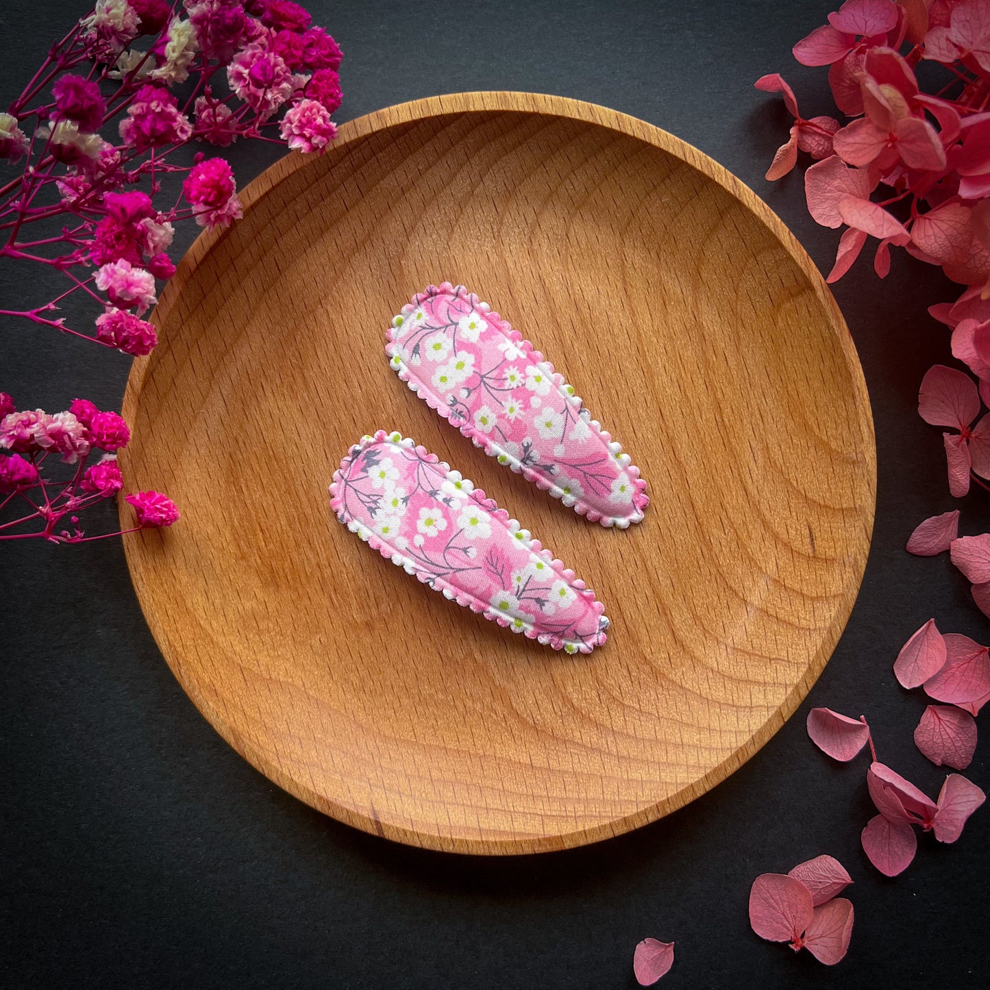 Snap Hair Clips - Liberty Mitsi Valeria Pink