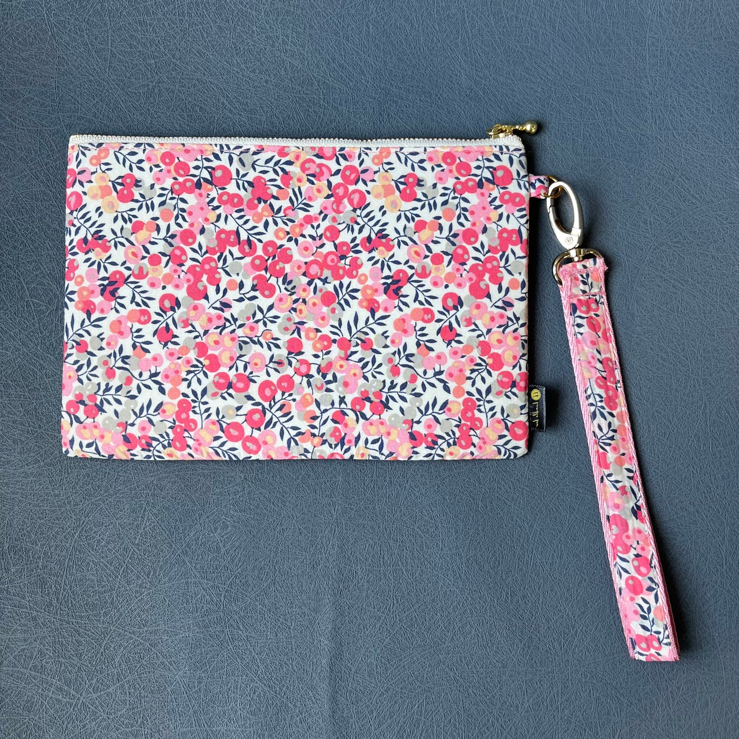 Wristlet Zip Pouch - Liberty Wiltshire Pink