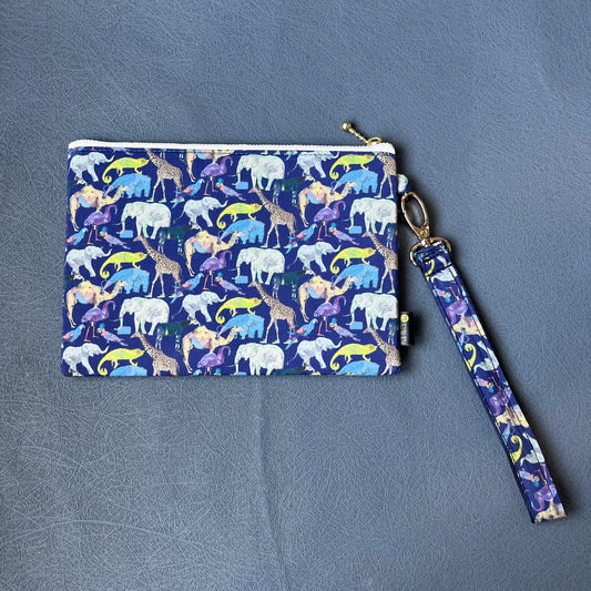 Wristlet Zip Pouch - Liberty Queue of the Zoo
