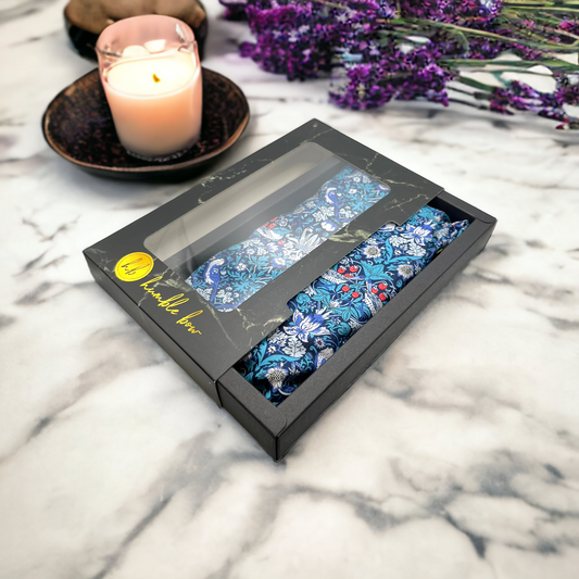 Lavender Eye Pillow - Liberty Strawberry Thief Blue