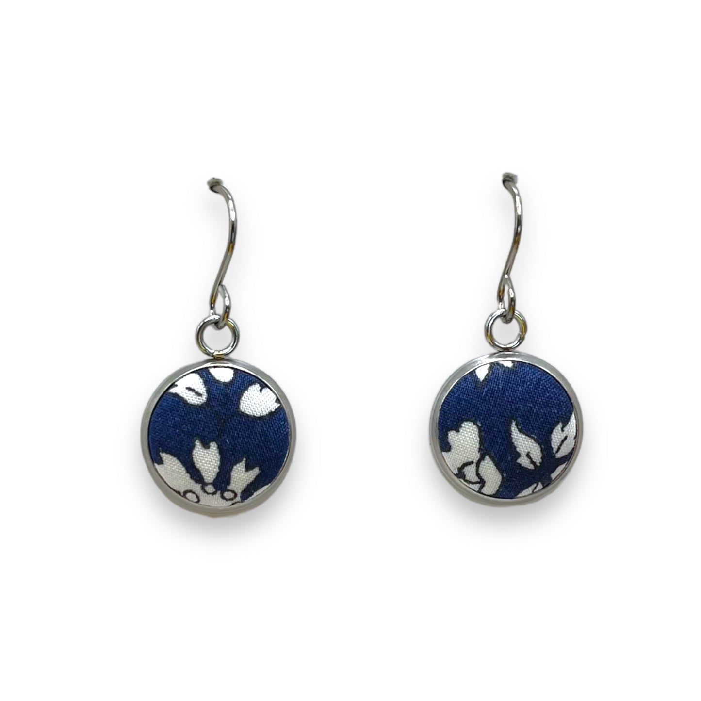 Button Earrings - Liberty Capel Royal