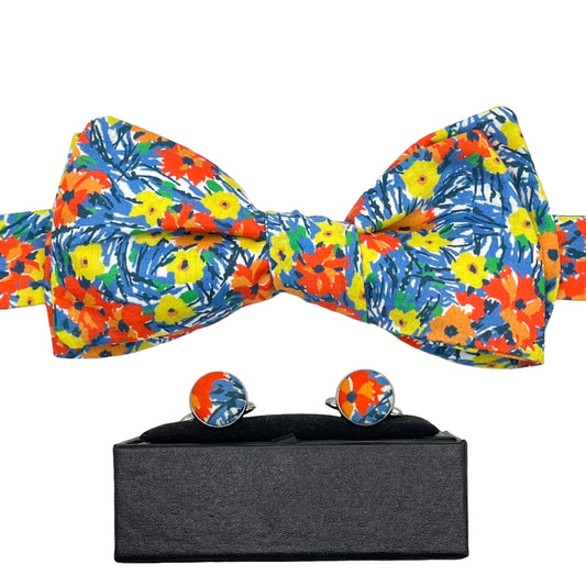 Bow Tie & Cufflinks Matching Set - Liberty Champion’s Bouquet