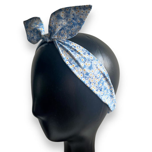 Soft Knotted Hairband - Liberty Mitsi Blue