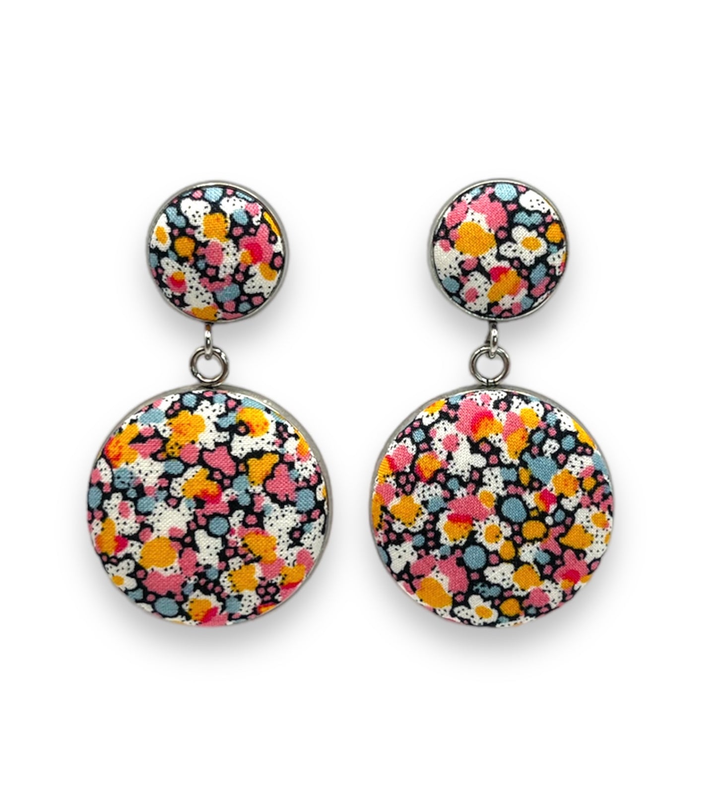 Button Earrings - Liberty Pepper