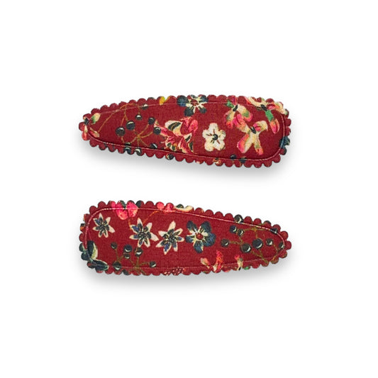 Snap Hair Clips - Liberty Donna Maroon