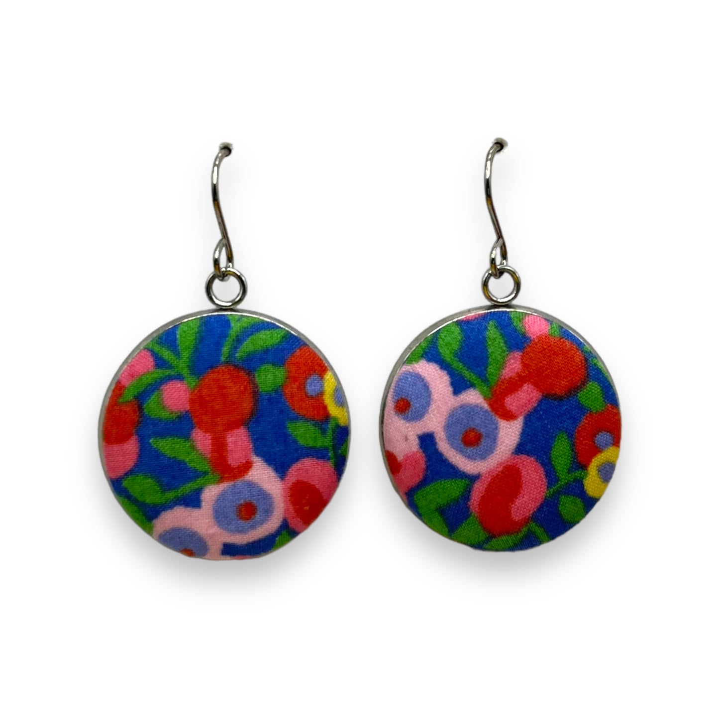 Button Earrings - Liberty Wiltshire Garden