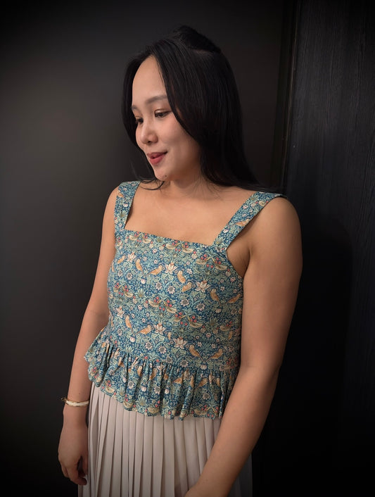 Peplum Top - Liberty Strawberry Thief