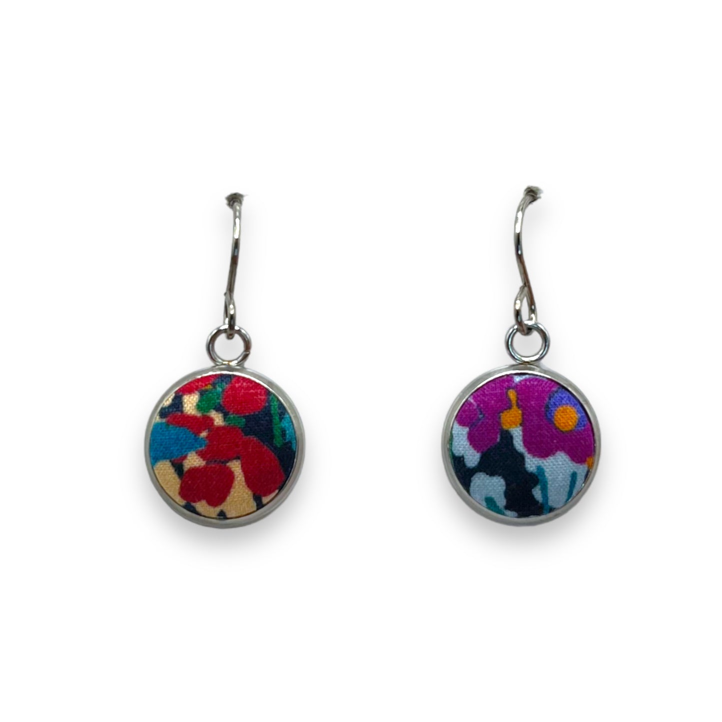 Button Earrings - Liberty Wildflower Meadow