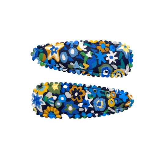 Snap Hair Clips - Liberty Dazzle Blue