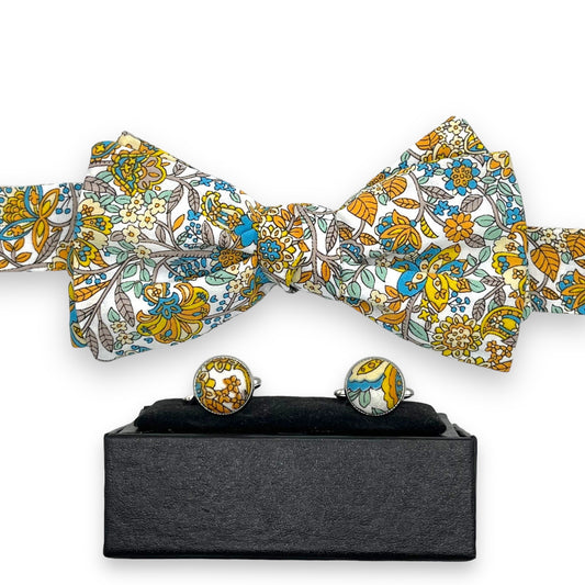 Bow Tie & Cufflinks Matching Set - Liberty Teresa