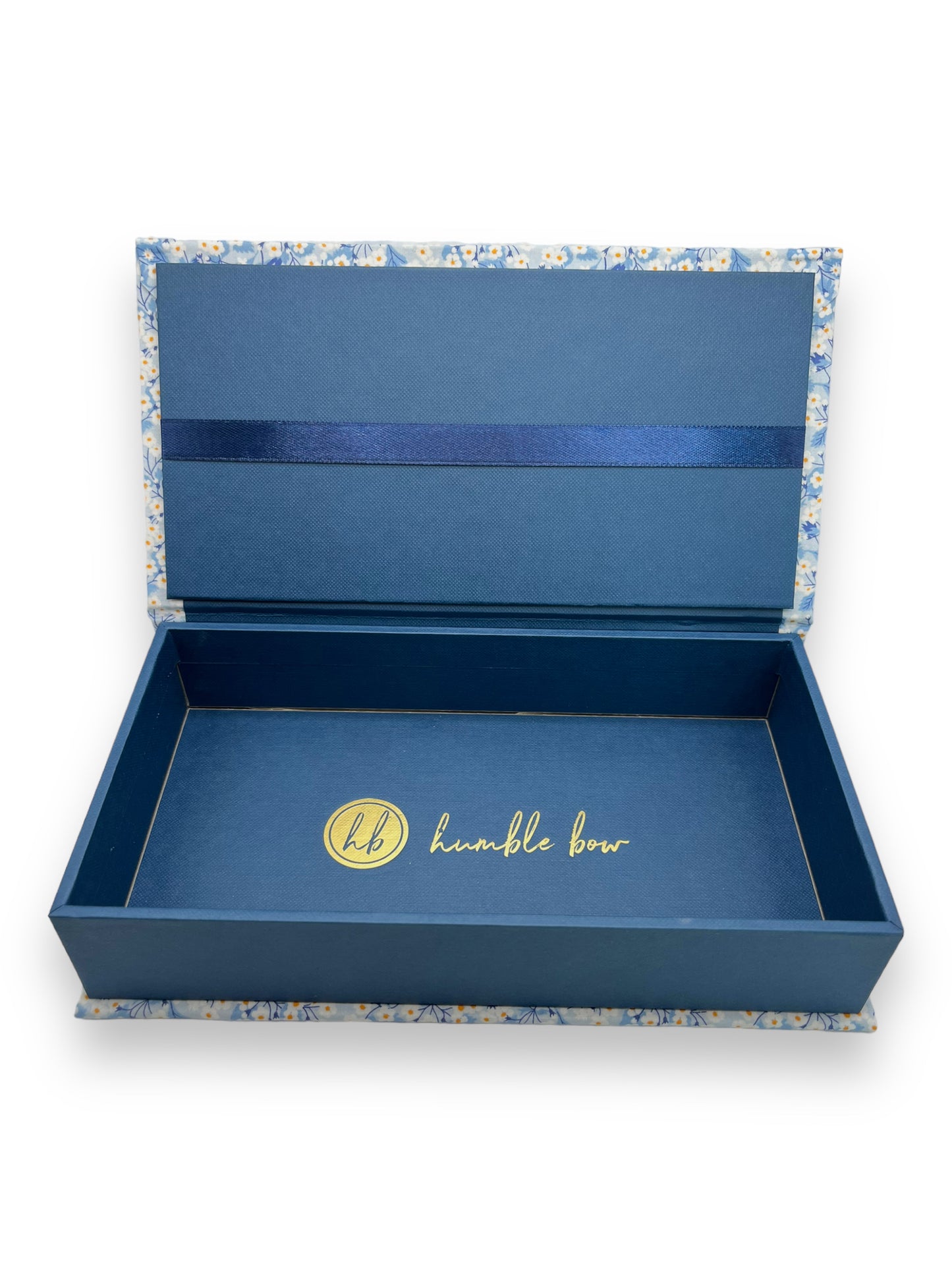 Fabric Wrapped Box - Liberty Mitsi Blue