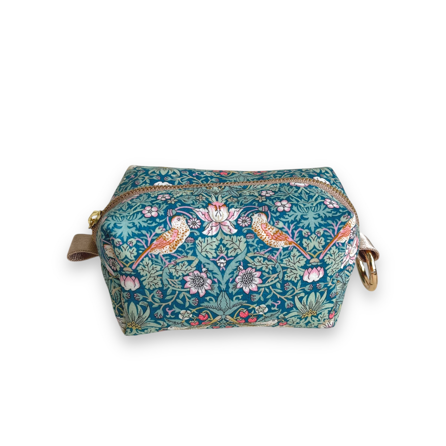 Box Pouch - Liberty Strawberry Thief Teal