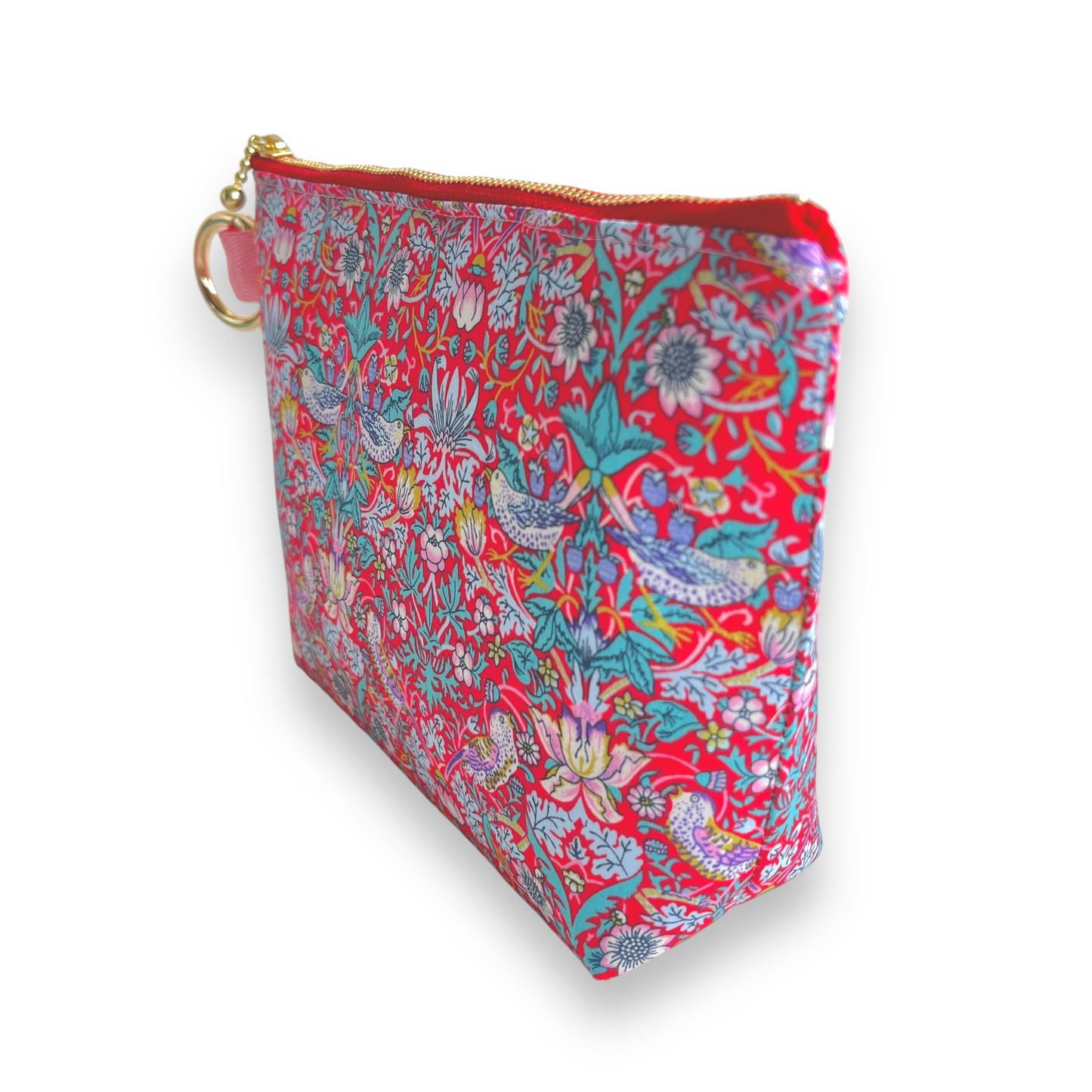 Cosmetic Pouch - Liberty Strawberry Thief Red