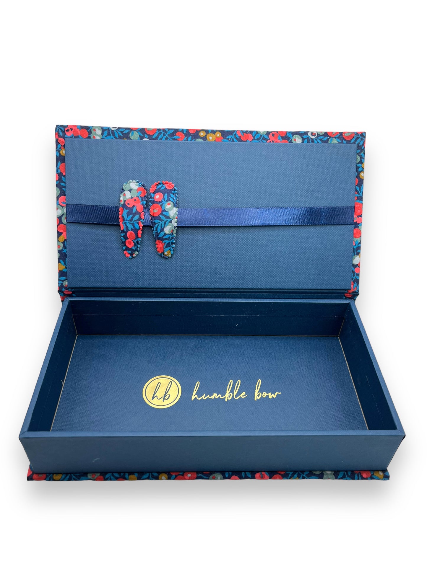Fabric Wrapped Box - Liberty Wiltshire Navy