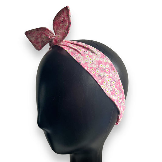 Soft Knotted Hairband - Liberty Mitsi Pink