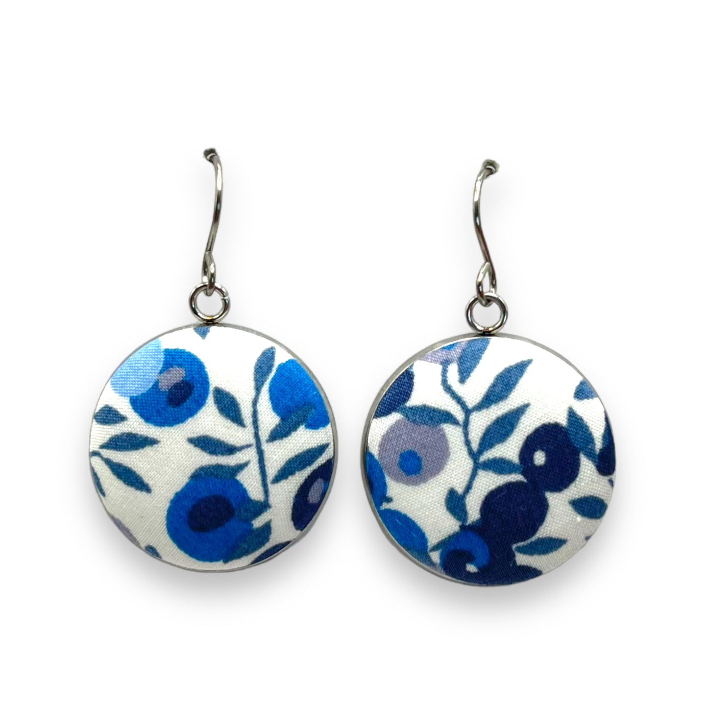 Button Earrings - Liberty Wiltshire Royal