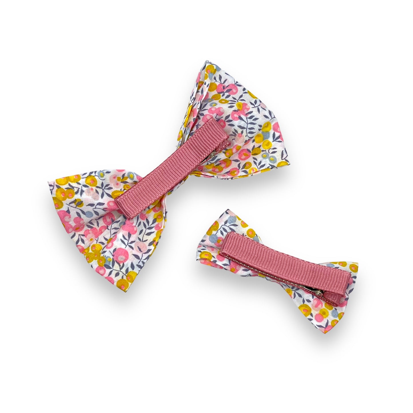 Bow Hair Clip - Liberty Wiltshire Bud Pink