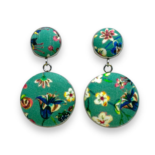 Button Earrings - Liberty Donna