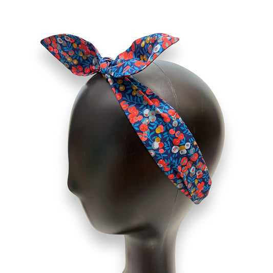 Soft Knotted Hairband - Liberty Wiltshire Navy