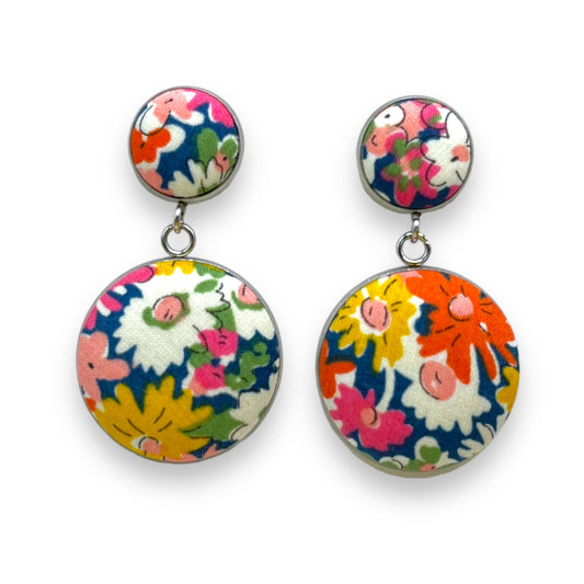 Button Earrings - Liberty Libby