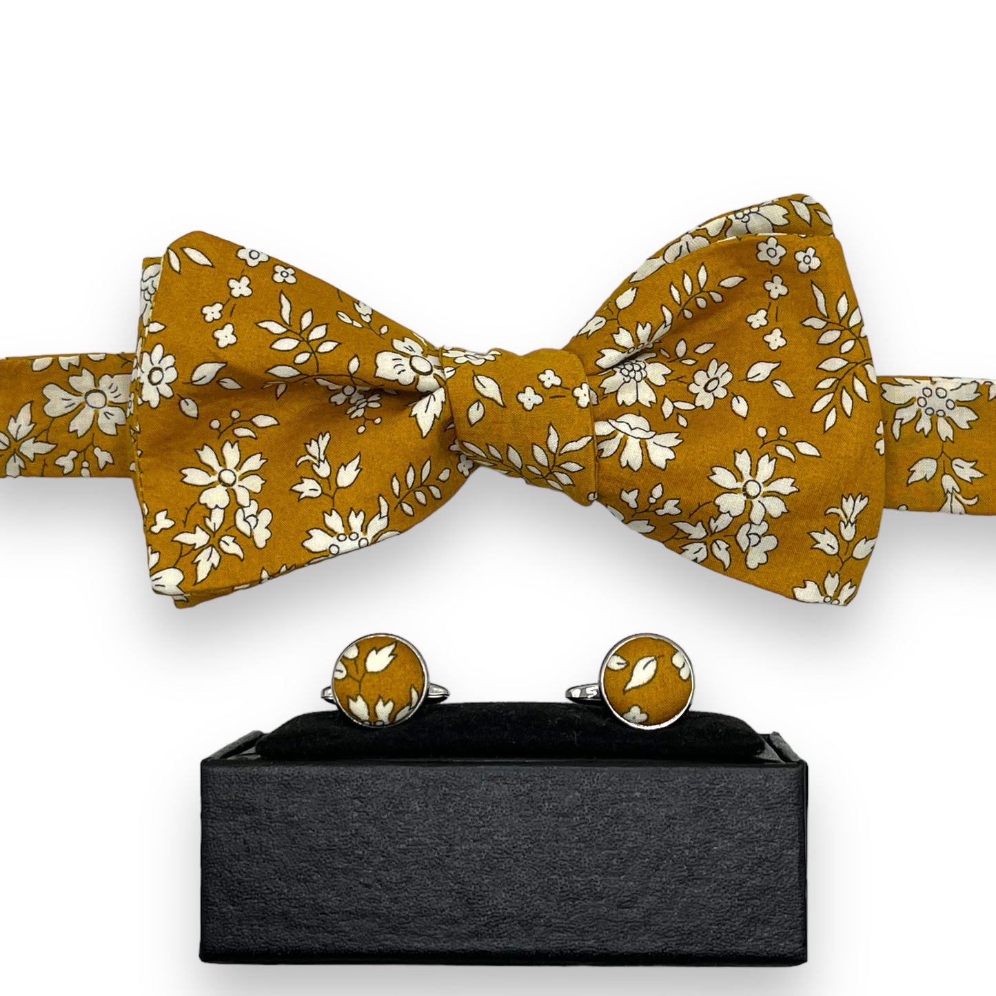 Bow Tie & Cufflinks Matching Set - Liberty Capel Gold