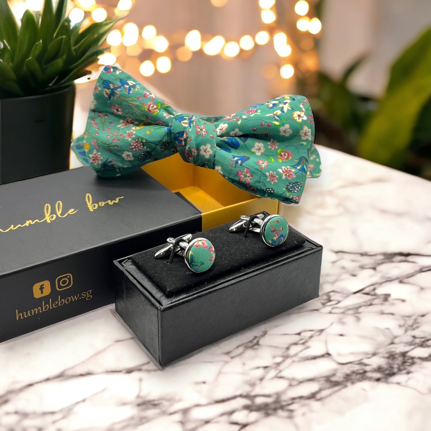 Bow Tie & Cufflinks Matching Set - Liberty Donna