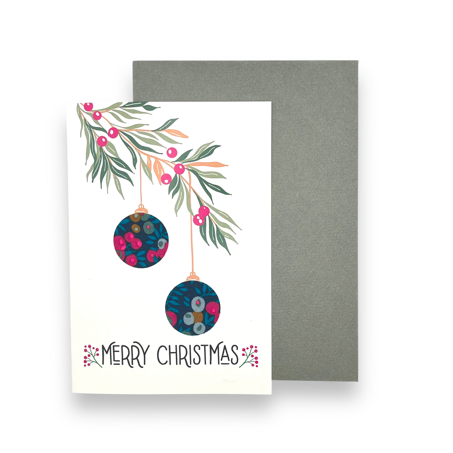 Greeting Card - Christmas Baubles