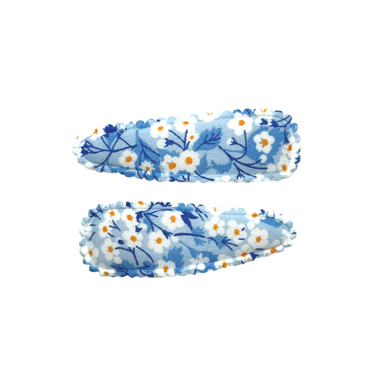 Snap Hair Clips - Liberty Mitsi Valeria Blue