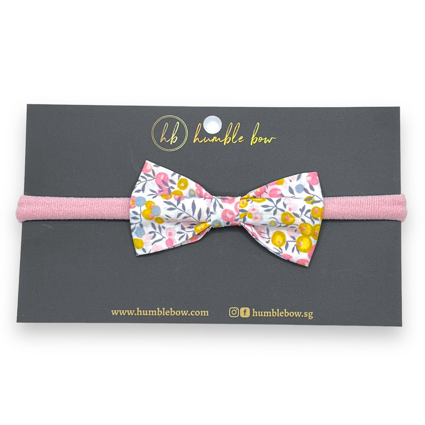 Baby Bow Headband - Liberty Wiltshire Bud Pink