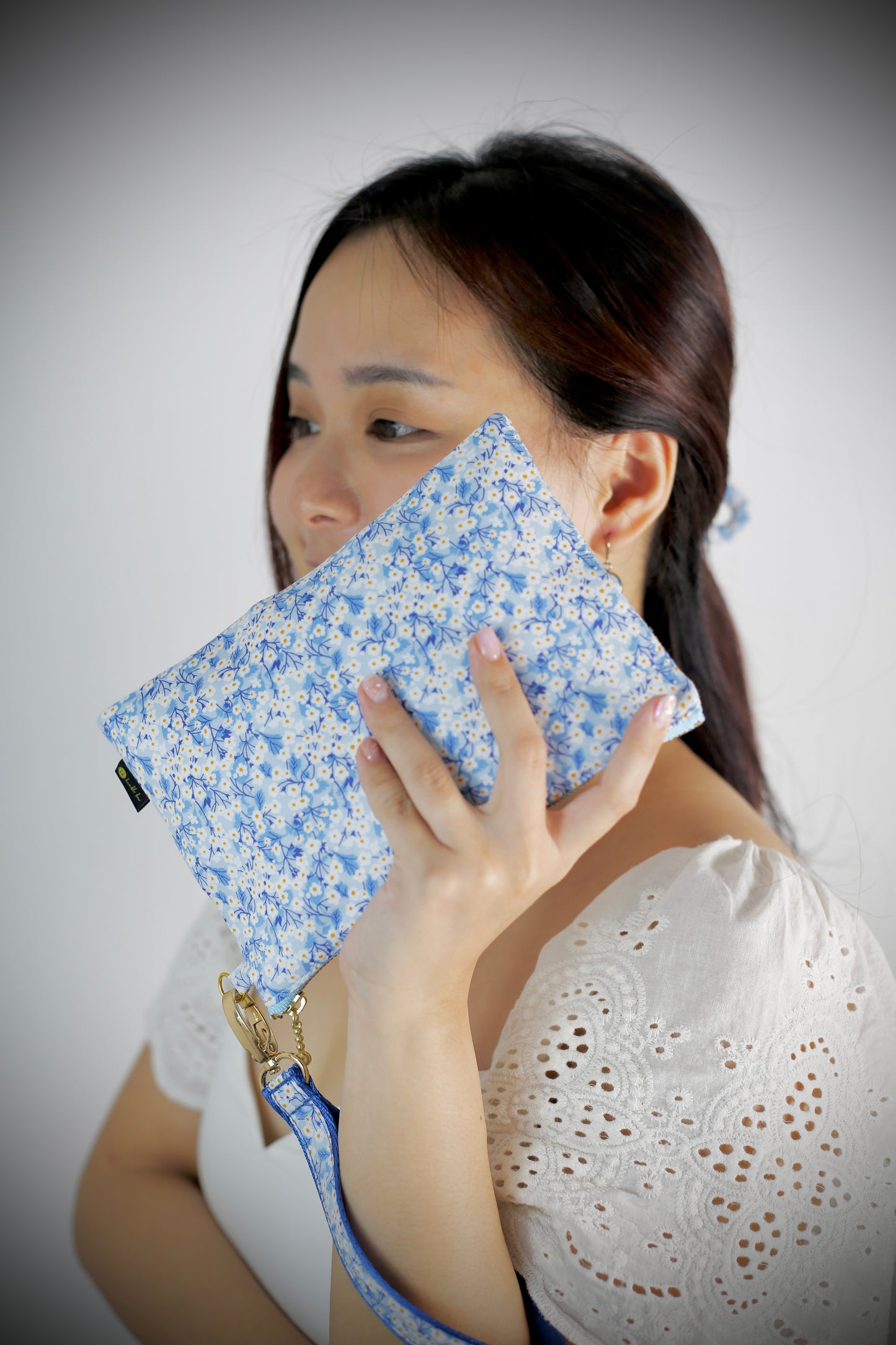 Wristlet Zip Pouch - Liberty Mitsi Blue