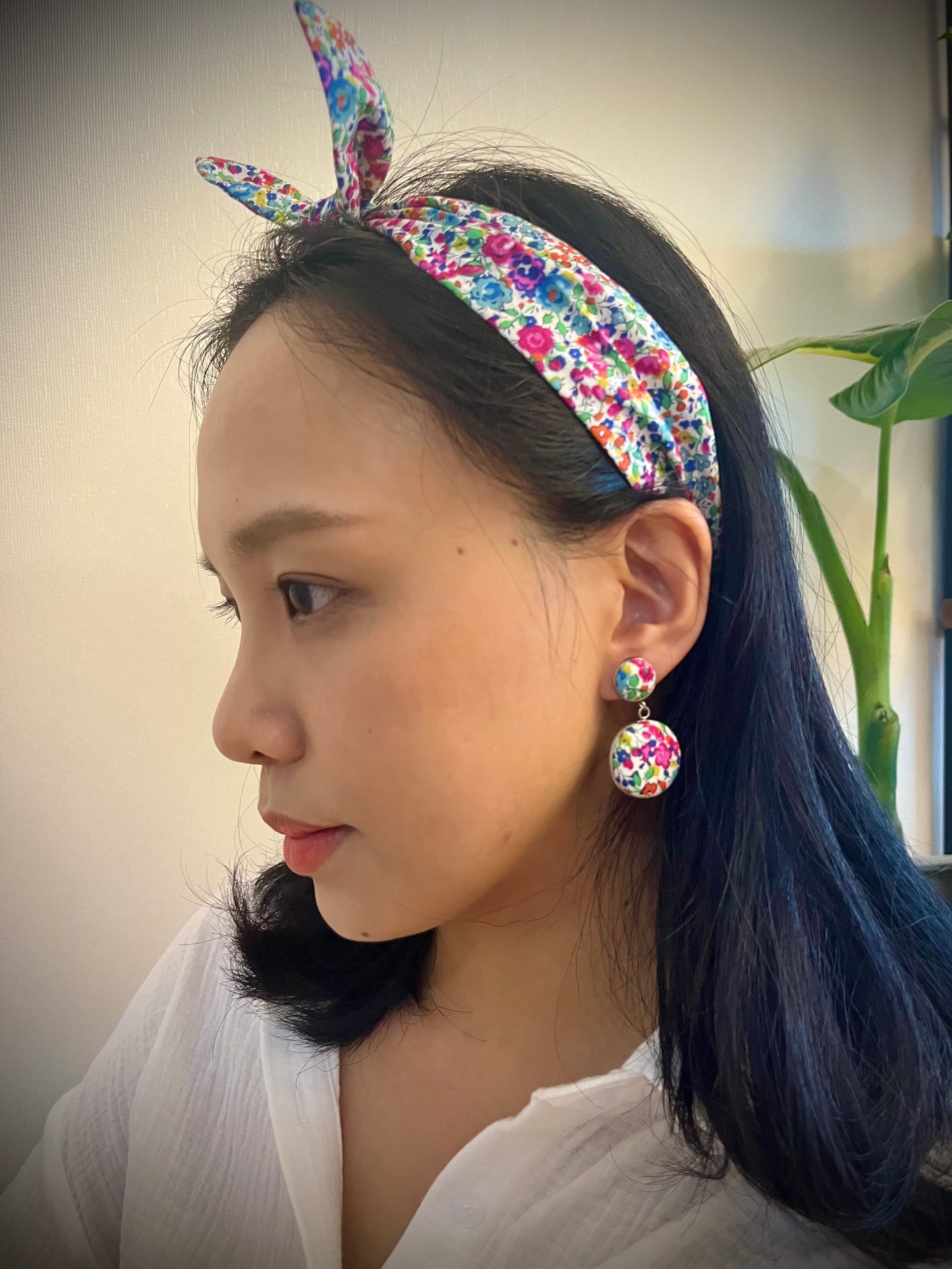 Button Earrings - Liberty Emma & Georgina