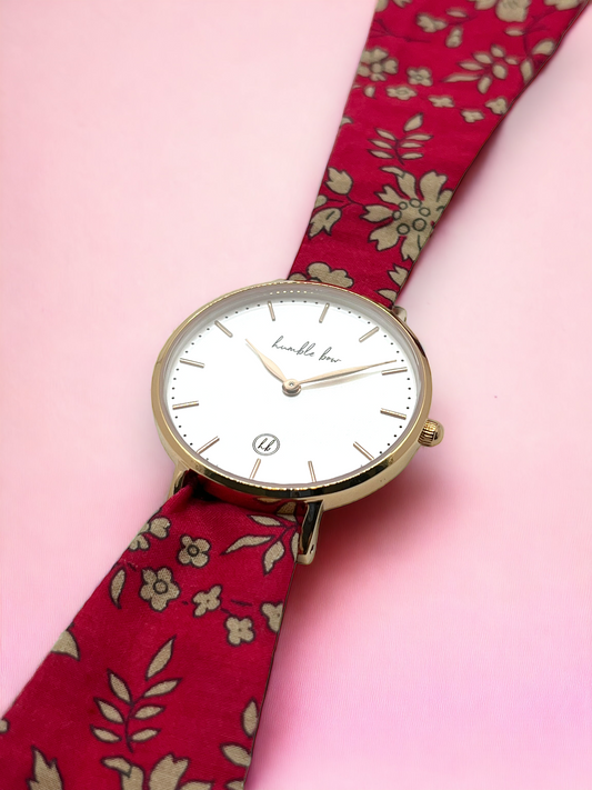 Classic White Watch - Liberty Capel Red